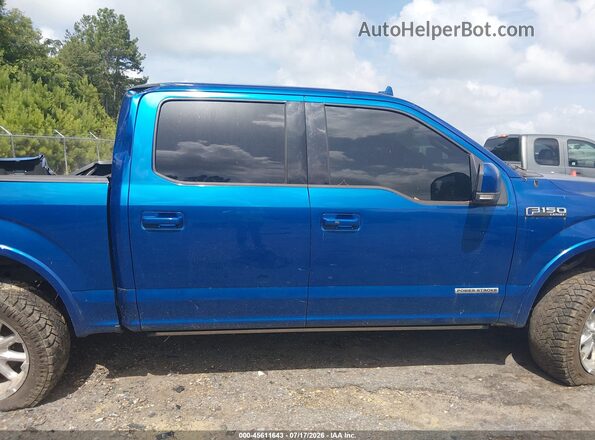 1FTFW1E14JFD80555 2018 FORD F150 Blue Widok wnętrza z tyłu