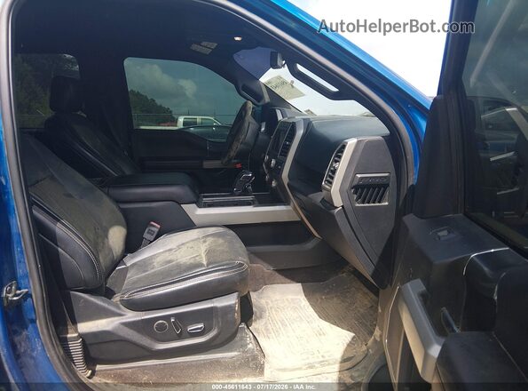 1FTFW1E14JFD80555 2018 FORD F150 Blue Widok wnętrza z przodu
