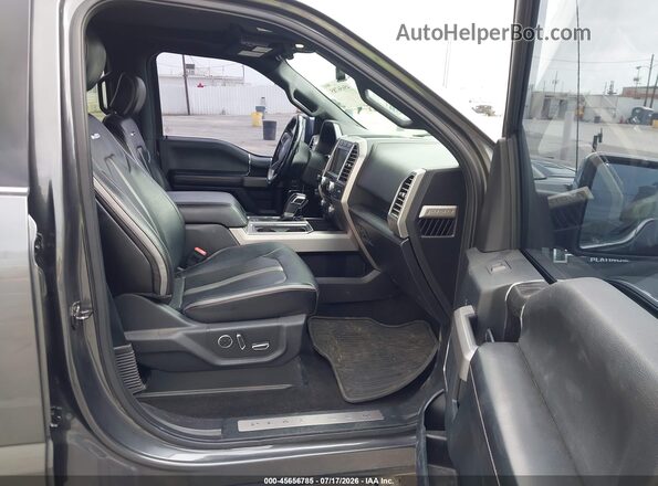 1FTFW1E14JFD86467 2018 FORD F150 Серый Вид салона спереди