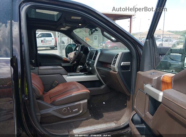 1FTFW1E19JFE25568 2018 FORD F150 Dark Brown Front interior view