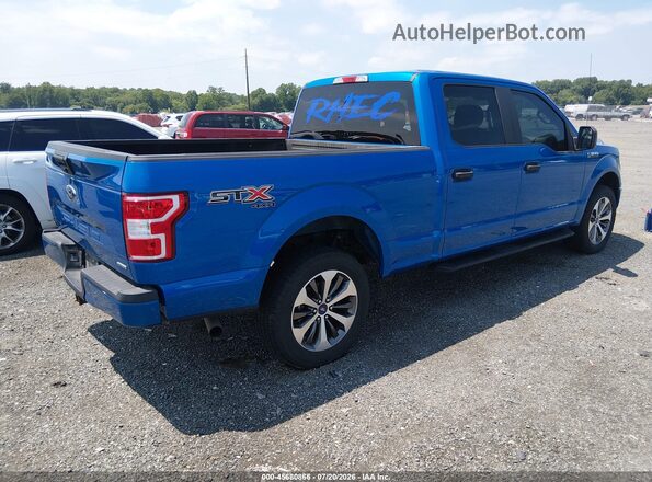 1FTFW1E41KFD42907 2019 FORD F150 Blue Հետևի աջ