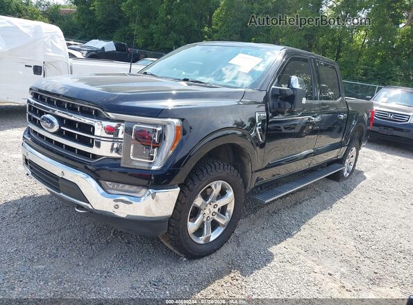 1FTFW1E50NFB69992 2022 FORD F150 Black Передня ліва чверть