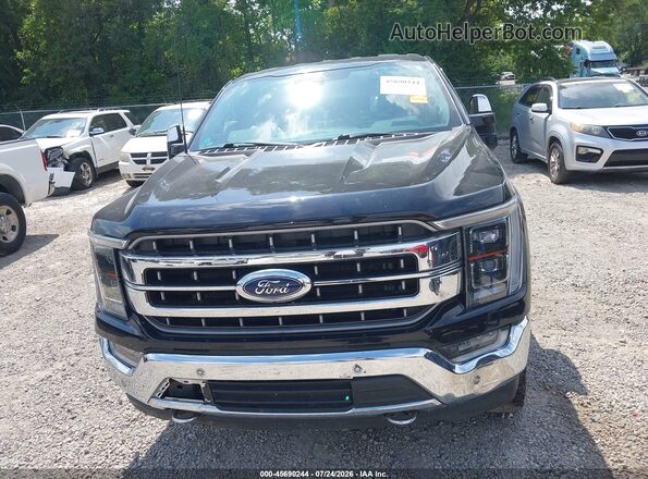 1FTFW1E50NFB69992 2022 FORD F150 Black Вид задньої частини салону