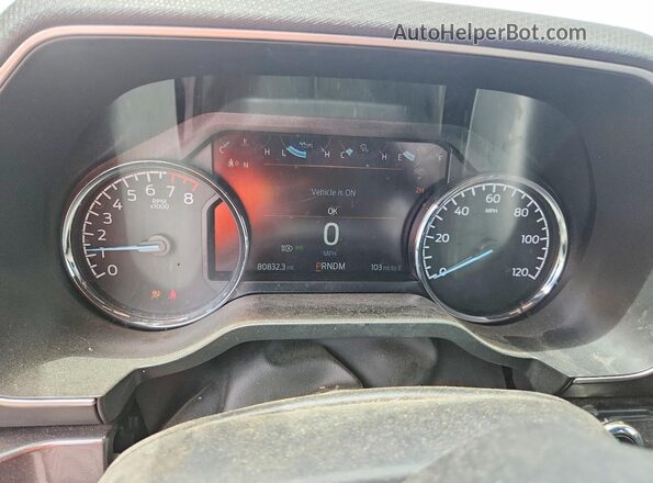 1FTFW1E50PKE07351 2023 FORD F150 Black Instrument cluster view