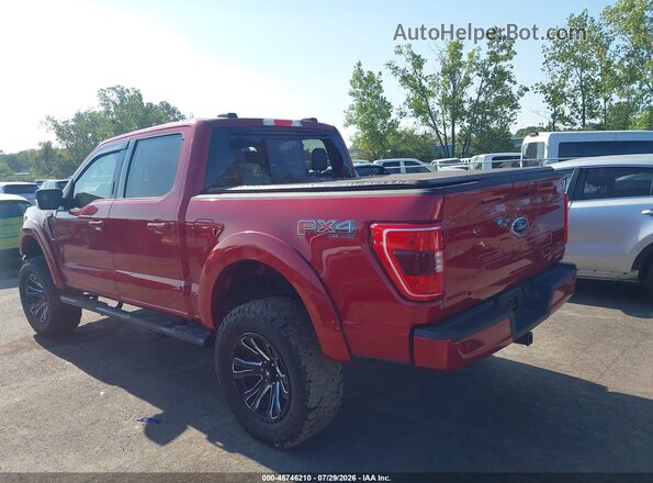 1FTFW1E52MKD18862 2021 FORD F150 Красный Задняя левая четверть