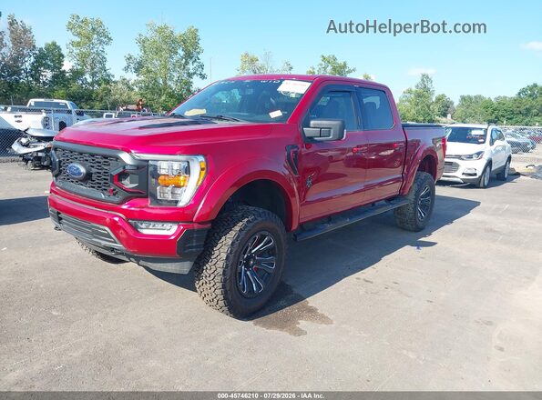 1FTFW1E52MKD18862 2021 FORD F150 Красный Передняя левая четверть