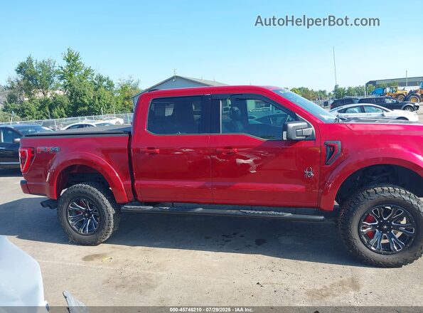 1FTFW1E52MKD18862 2021 FORD F150 Красный Вид задней части салона