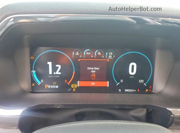 1FTFW1E52NFB74613 2022 FORD F150 White Instrument cluster view