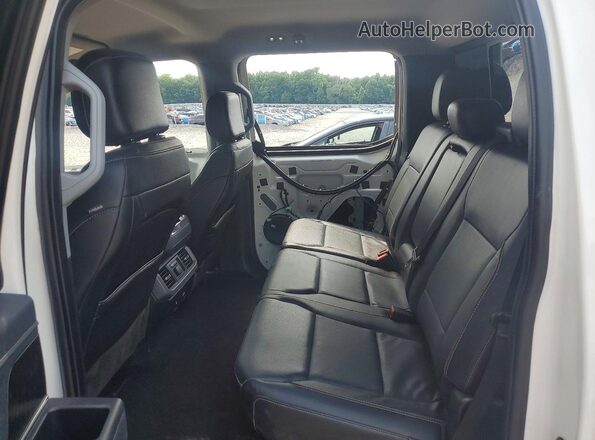 1FTFW1E52NFB74613 2022 FORD F150 White Rear seats view