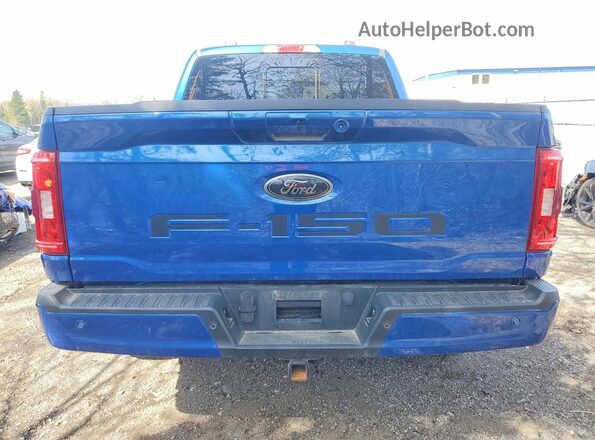 1FTFW1E52NFC01499 2022 FORD F150 Blue უკანა ხედი