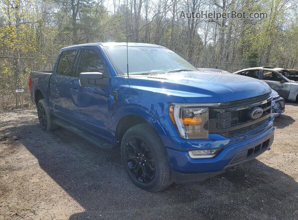 1FTFW1E52NFC01499 2022 FORD F150 Blue წინა მარჯვენა