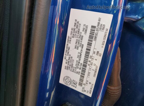 1FTFW1E52NFC01499 2022 FORD F150 Blue ძრავის განყოფილების ხედი