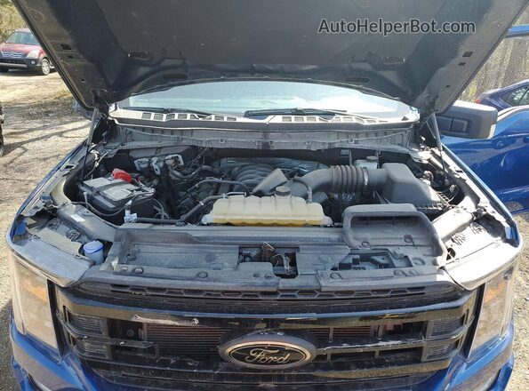 1FTFW1E52NFC01499 2022 FORD F150 Blue უკანა სალონის ხედი