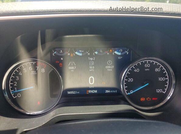 1FTFW1E52PKD59352 2023 FORD F150 Blue Vista del cuadro de instrumentos