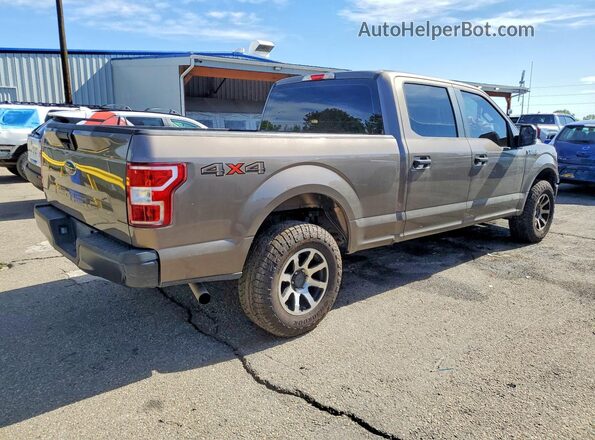 1FTFW1E53JKC88587 2018 FORD F150 Коричневый Задняя правая четверть