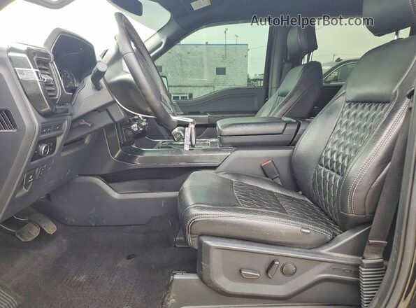 1FTFW1E53PFC91278 2023 FORD F150 Черный Вид салона спереди