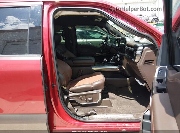 1FTFW1E54MFB29686 2021 FORD F150 Red Widok wnętrza z przodu