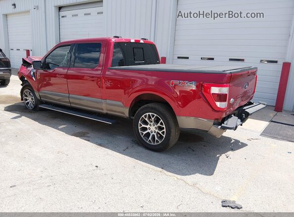 1FTFW1E54MFB29686 2021 FORD F150 Red Tył lewy
