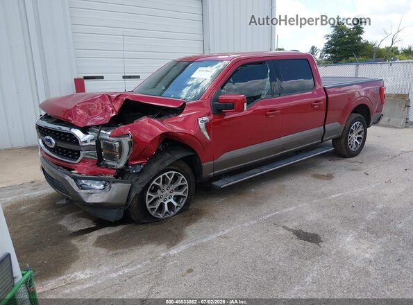1FTFW1E54MFB29686 2021 FORD F150 Red Przód lewy
