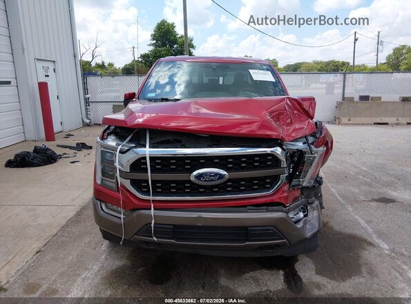 1FTFW1E54MFB29686 2021 FORD F150 Red Widok wnętrza z tyłu