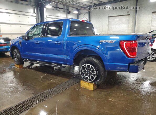 1FTFW1E56PKE56571 2023 FORD F150 Blue Trasero izquierdo