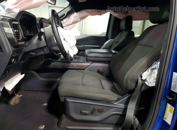 1FTFW1E56PKE56571 2023 FORD F150 Blue Vista interior delantera