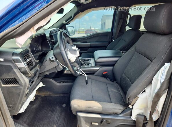 1FTFW1E57NKE26685 2022 FORD F150 Blue Front interior view