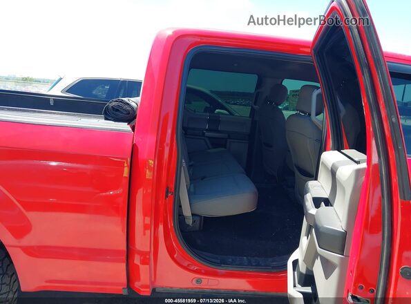 1FTFW1E58JKF07317 2018 FORD F150 Red Widok naklejki z numerem VIN