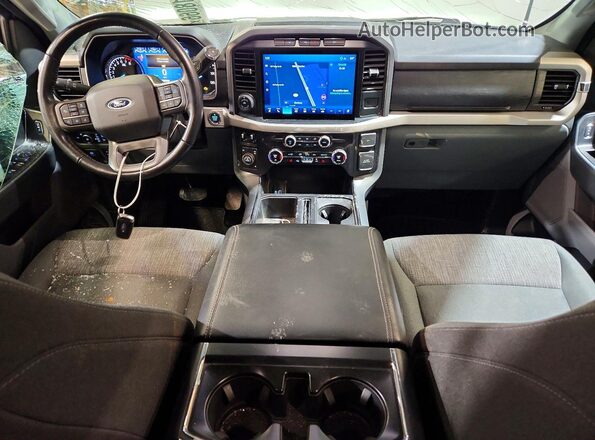 1FTFW1E58MFD09947 2021 FORD F150 Синий Вид панели приборов