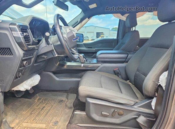 1FTFW1E59NFA68708 2022 FORD F150 Gray წინა სალონის ხედი