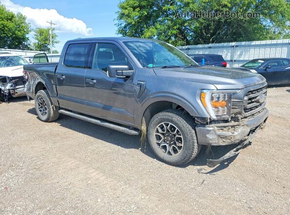 1FTFW1E59NFB96088 2022 FORD F150 Gray Front right