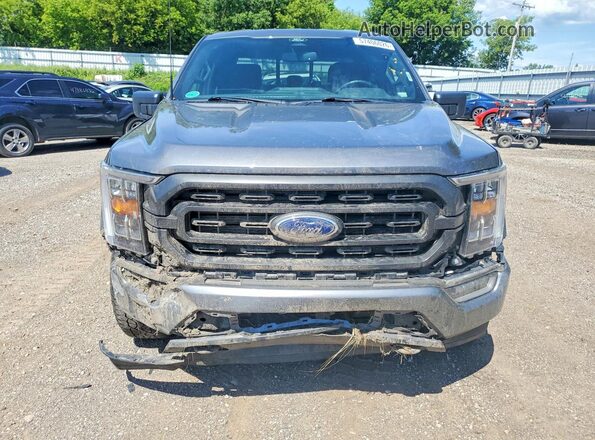 1FTFW1E59NFB96088 2022 FORD F150 Gray Front view
