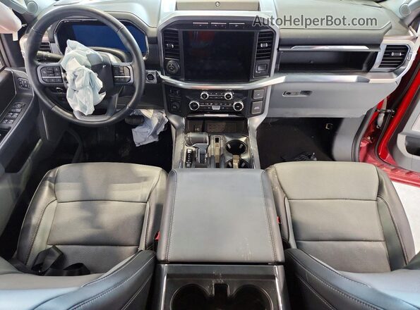1FTFW1E5XPFA45182 2023 FORD F150 Red Առջևի վահանակի տեսք