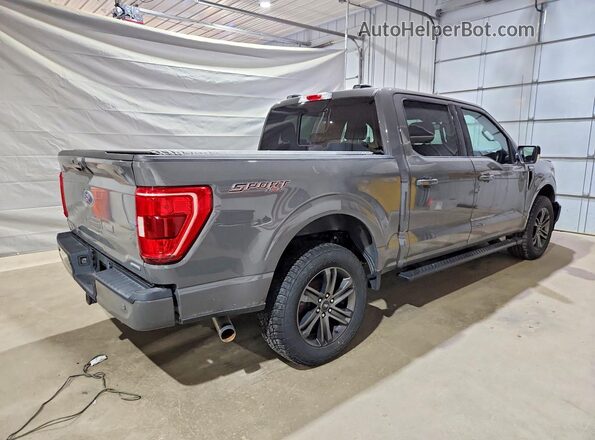 1FTFW1E80MFA20409 2021 FORD F150 Серый Задняя правая четверть