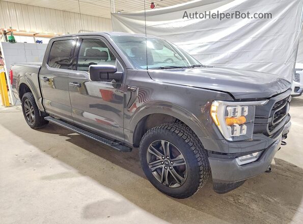1FTFW1E80MFA20409 2021 FORD F150 Серый Передняя правая четверть
