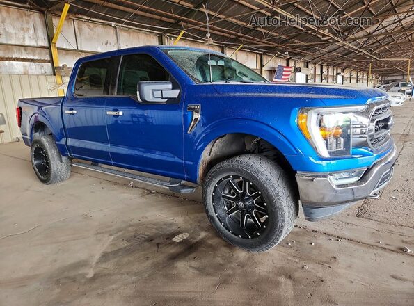 1FTFW1E80MFA21771 2021 FORD F150 Blue Առջևի աջ