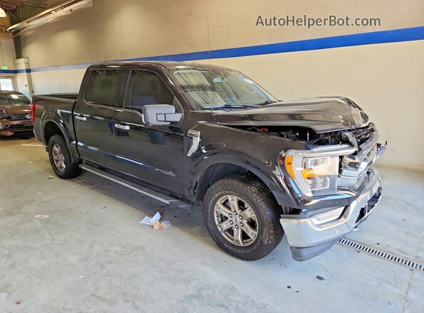 1FTFW1E80MFA98639 2021 FORD F150 Черный Передняя правая четверть