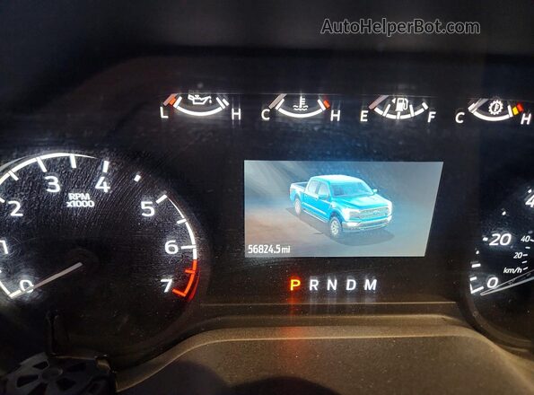 1FTFW1E80MKD84515 2021 FORD F150 Gray Instrument cluster view