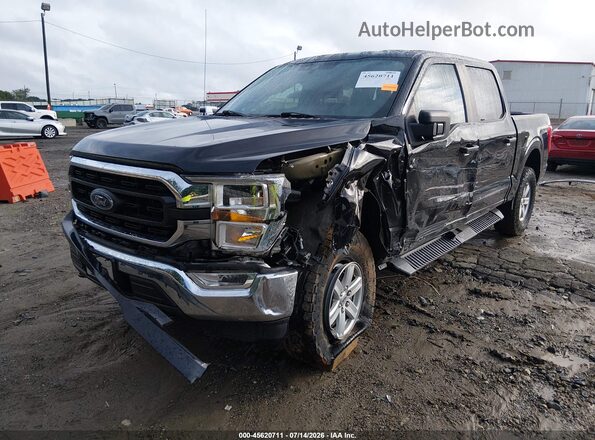 1FTFW1E81MKD44508 2021 FORD F150 Черный Вид спереди