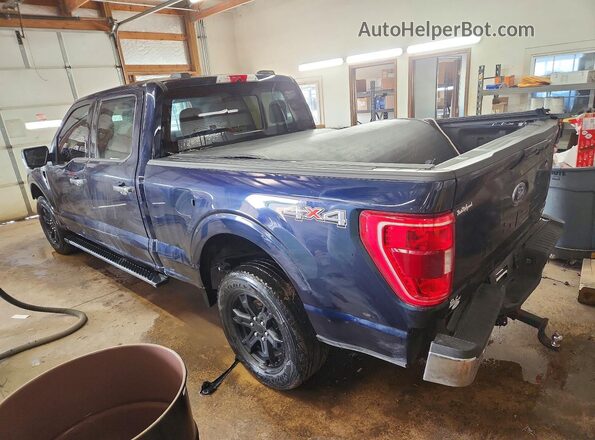 1FTFW1E82MKE82140 2021 FORD F150 Синий Задняя левая четверть
