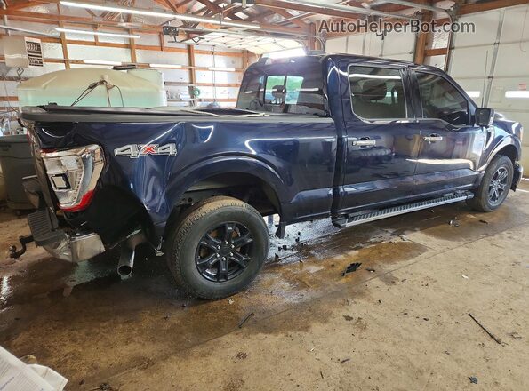 1FTFW1E82MKE82140 2021 FORD F150 Синий Задняя правая четверть