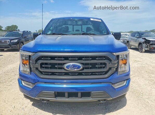 1FTFW1E82NKE71821 2022 FORD F150 Blue Widok z przodu