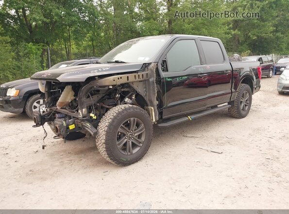 1FTFW1E83MFA20159 2021 FORD F150 Black წინა მარცხენა ხედი სამი მეოთხედიდან