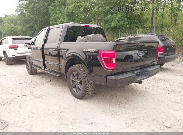 1FTFW1E83MFA20159 2021 FORD F150 Black უკანა მარცხენა