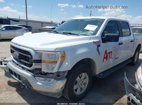 1FTFW1E83MFA76098 2021 FORD F150 White Առջևի ձախ երեք քառորդ տեսարան