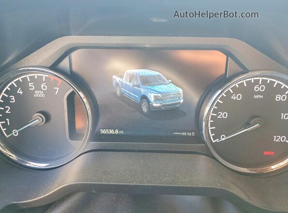 1FTFW1E83MFC84031 2021 FORD F150 Gray ხელსაწყოთა პანელის ხედი