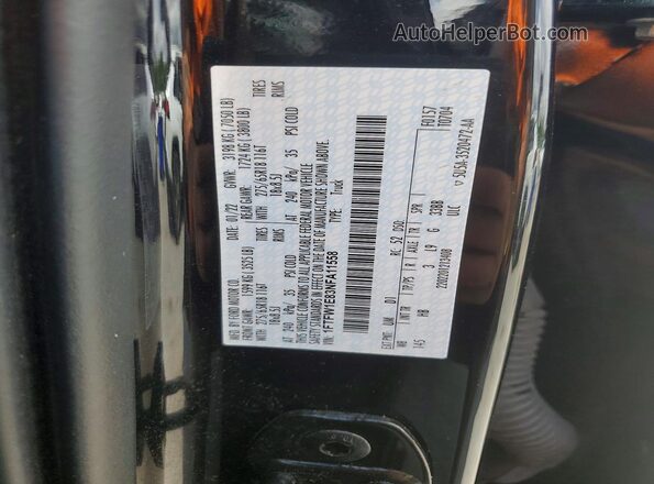 1FTFW1E83NFA11558 2022 FORD F150 Черный Вид подкапотного пространства