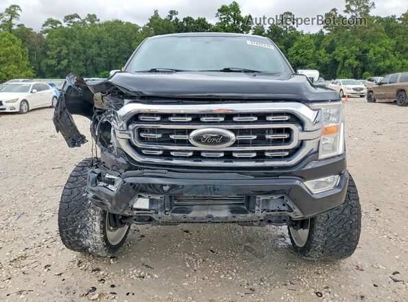 1FTFW1E83NFB33398 2022 FORD F150 Black Front view