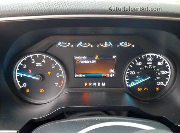 1FTFW1E83NFB33398 2022 FORD F150 Black Instrument cluster view