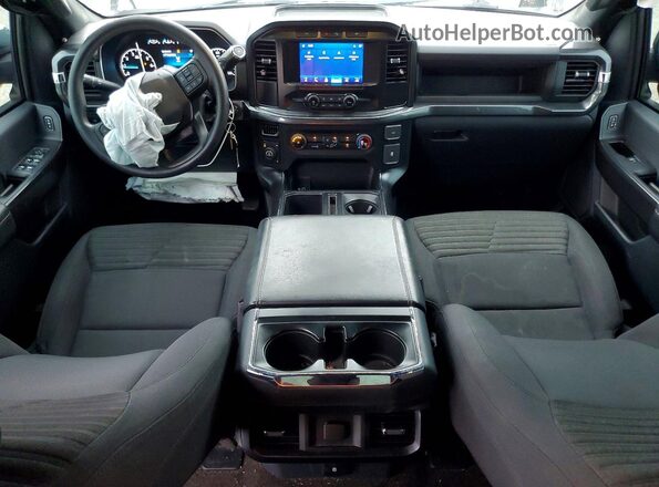 1FTFW1E83NFB33398 2022 FORD F150 Black Dashboard view
